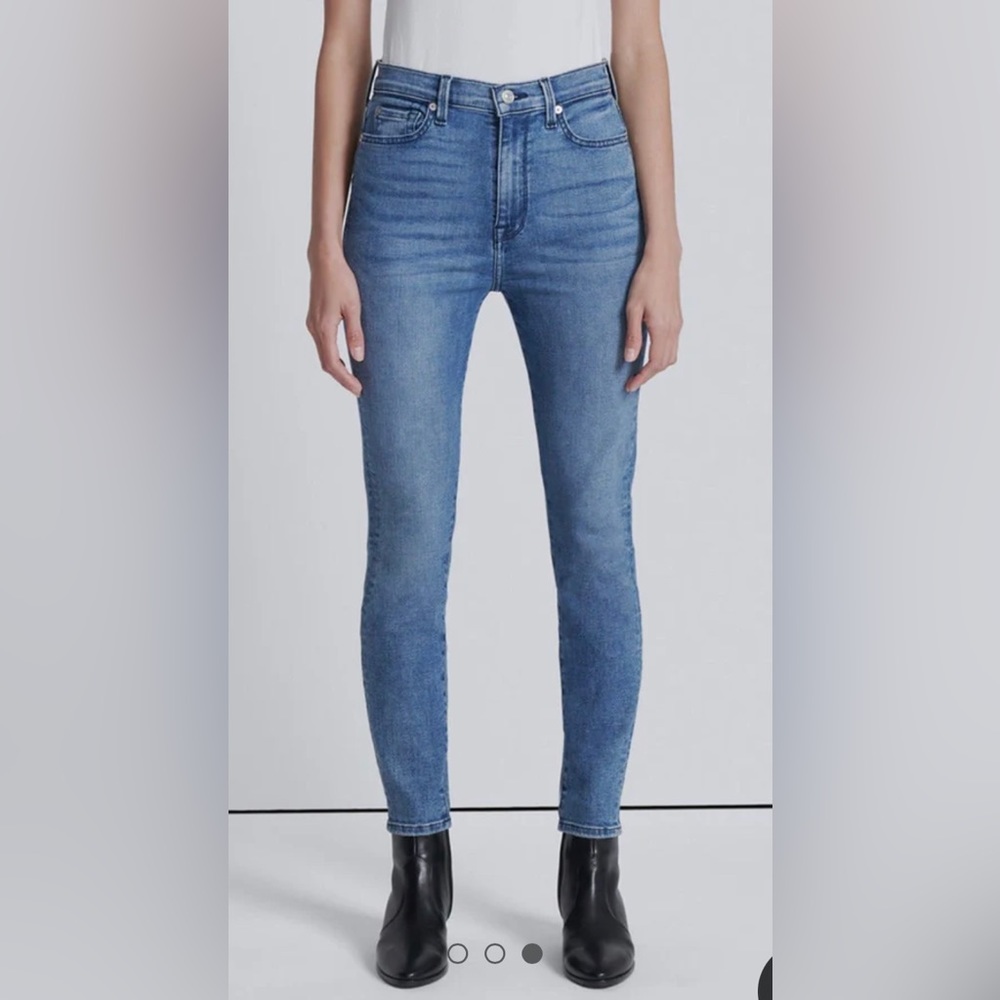 7 For All Mankind high waisted ankle skinny jeans in Luxe Vintage